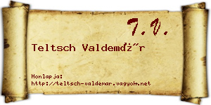 Teltsch Valdemár névjegykártya